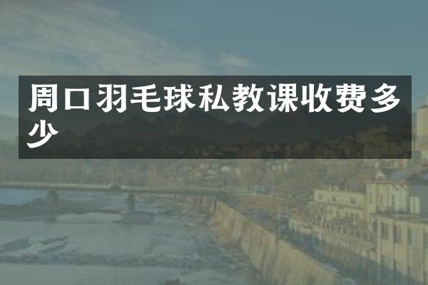 周口羽毛球私教课收费多少