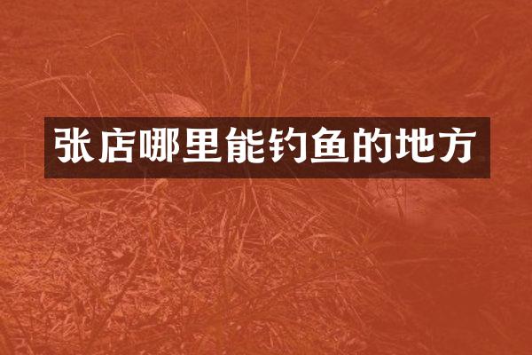 张店哪里能钓鱼的地方