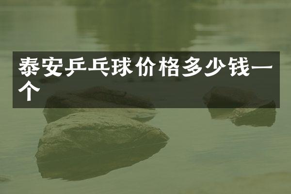 泰安乒乓球价格多少钱一个