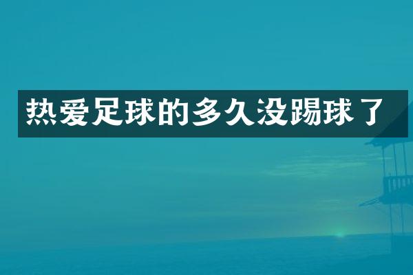 热爱足球的多久没踢球了