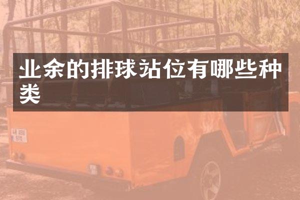 业余的排球站位有哪些种类