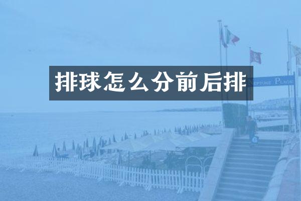 排球怎么分前后排