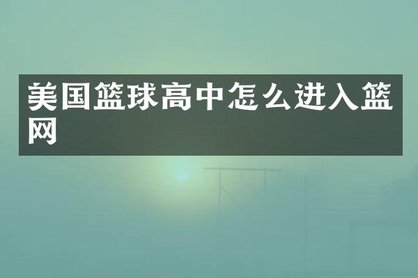 美国篮球高中怎么进入篮网