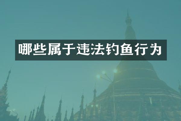 哪些属于违法钓鱼行为