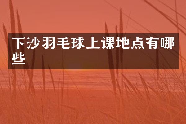 下沙羽毛球上课地点有哪些