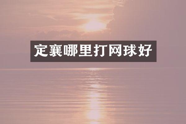 定襄哪里打网球好