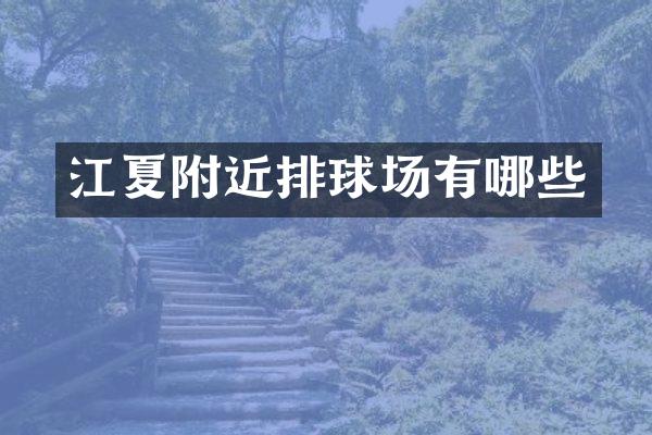 江夏附近排球场有哪些
