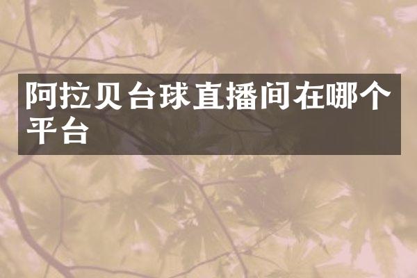 阿拉贝台球直播间在哪个平台