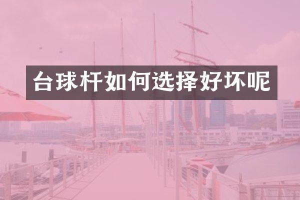台球杆如何选择好坏呢