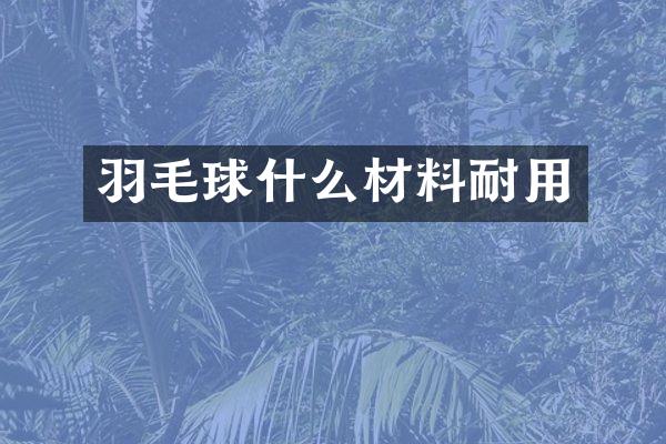 羽毛球什么材料耐用