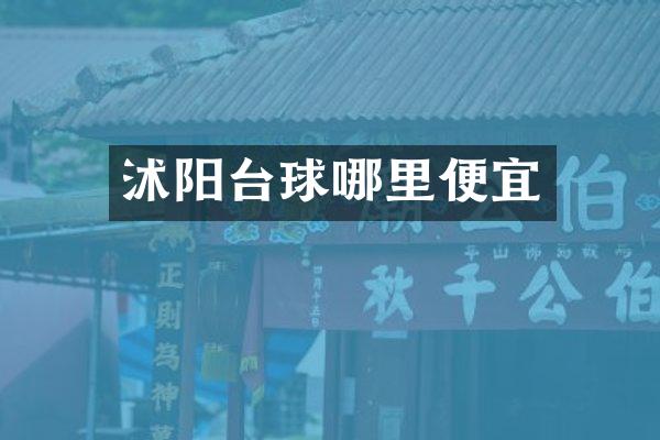 沭阳台球哪里便宜