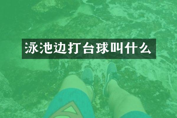 泳池边打台球叫什么