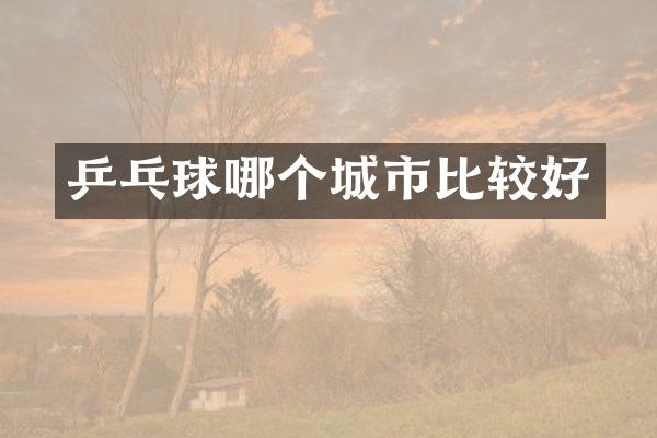 乒乓球哪个城市比较好