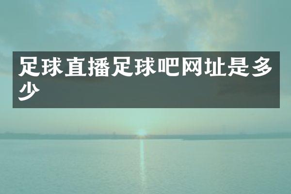 足球直播足球吧网址是多少