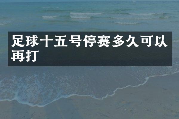 足球十五号停赛多久可以再打