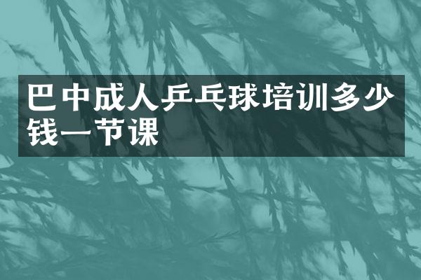 巴中成人乒乓球培训多少钱一节课
