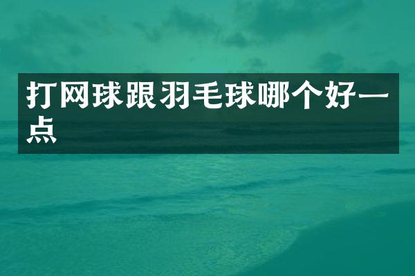 打网球跟羽毛球哪个好一点