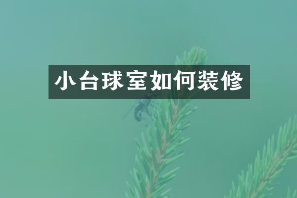 小台球室如何装修