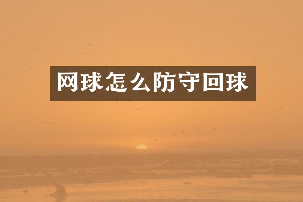 网球怎么防守回球