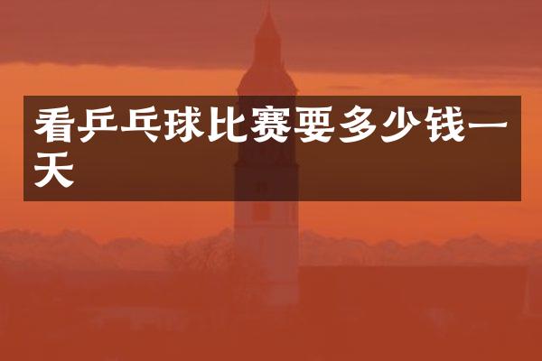 看乒乓球比赛要多少钱一天