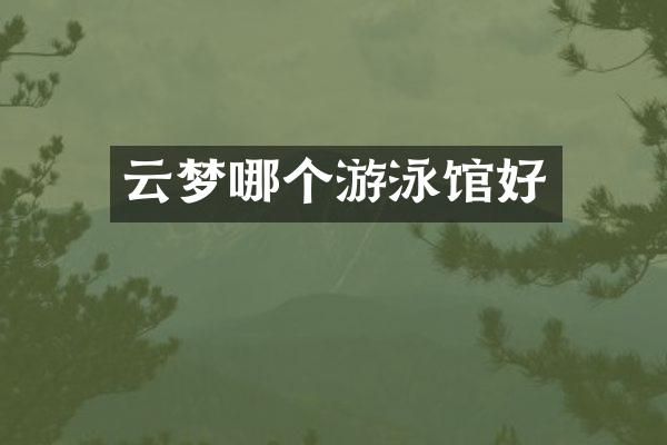 云梦哪个游泳馆好