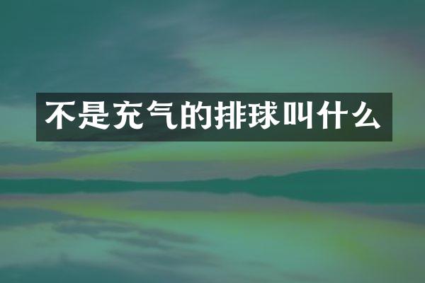 不是充气的排球叫什么