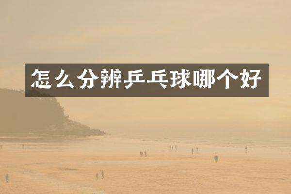 怎么分辨乒乓球哪个好