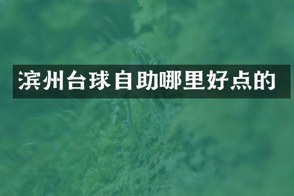 滨州台球自助哪里好点的