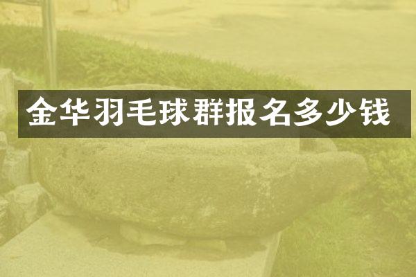 金华羽毛球群报名多少钱