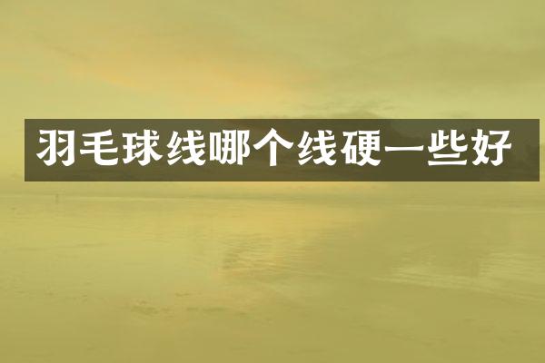 羽毛球线哪个线硬一些好