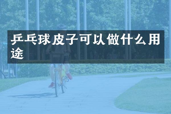乒乓球皮子可以做什么用途