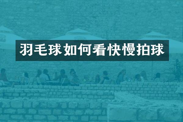 羽毛球如何看快慢拍球