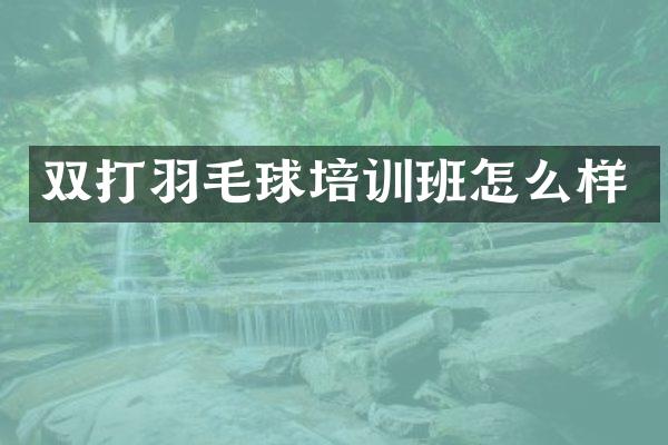 双打羽毛球培训班怎么样