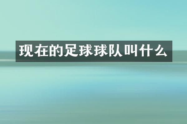 现在的足球球队叫什么