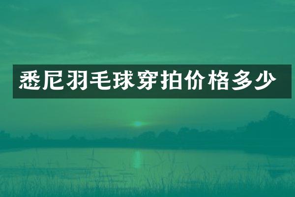 悉尼羽毛球穿拍价格多少