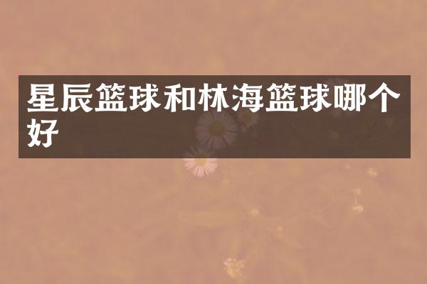 星辰篮球和林海篮球哪个好