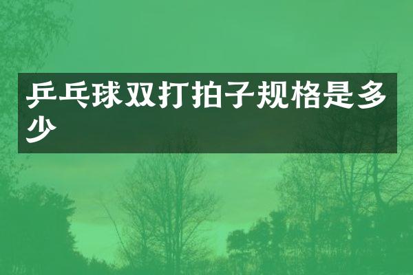 乒乓球双打拍子规格是多少