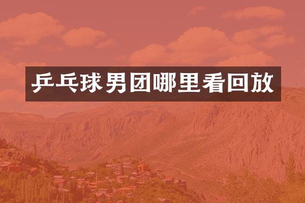 乒乓球男团哪里看回放