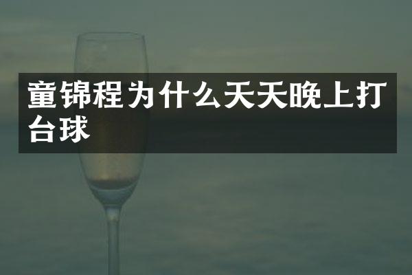 童锦程为什么天天晚上打台球