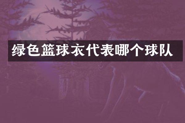 绿色篮球衣代表哪个球队