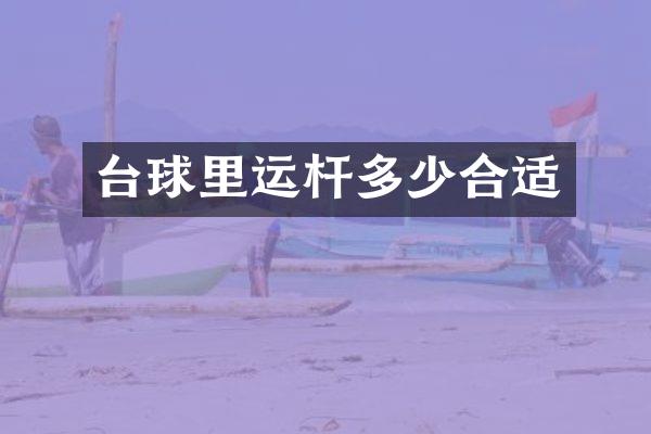 台球里运杆多少合适