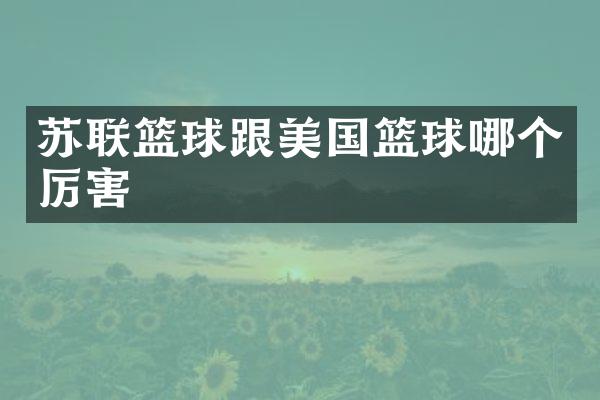 苏联篮球跟美国篮球哪个厉害