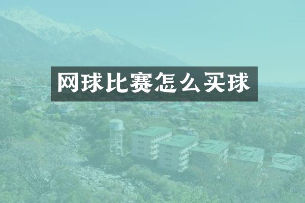 网球比赛怎么买球