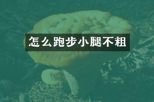 怎么跑步小腿不粗