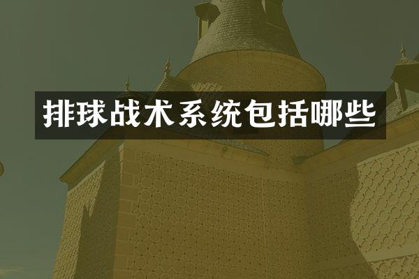 排球战术系统包括哪些