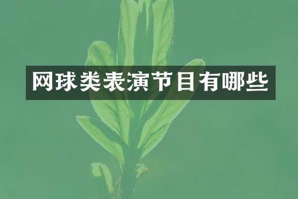 网球类表演节目有哪些