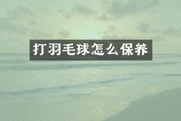 打羽毛球怎么保养