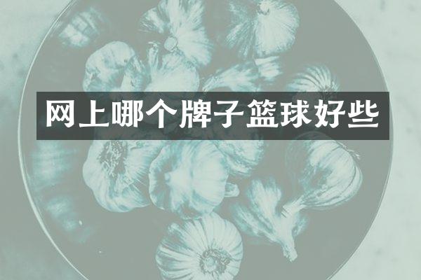 网上哪个牌子篮球好些