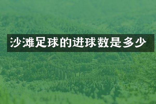 沙滩足球的进球数是多少