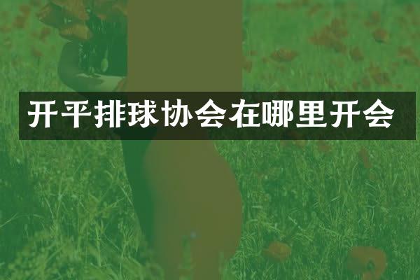 开平排球协会在哪里开会